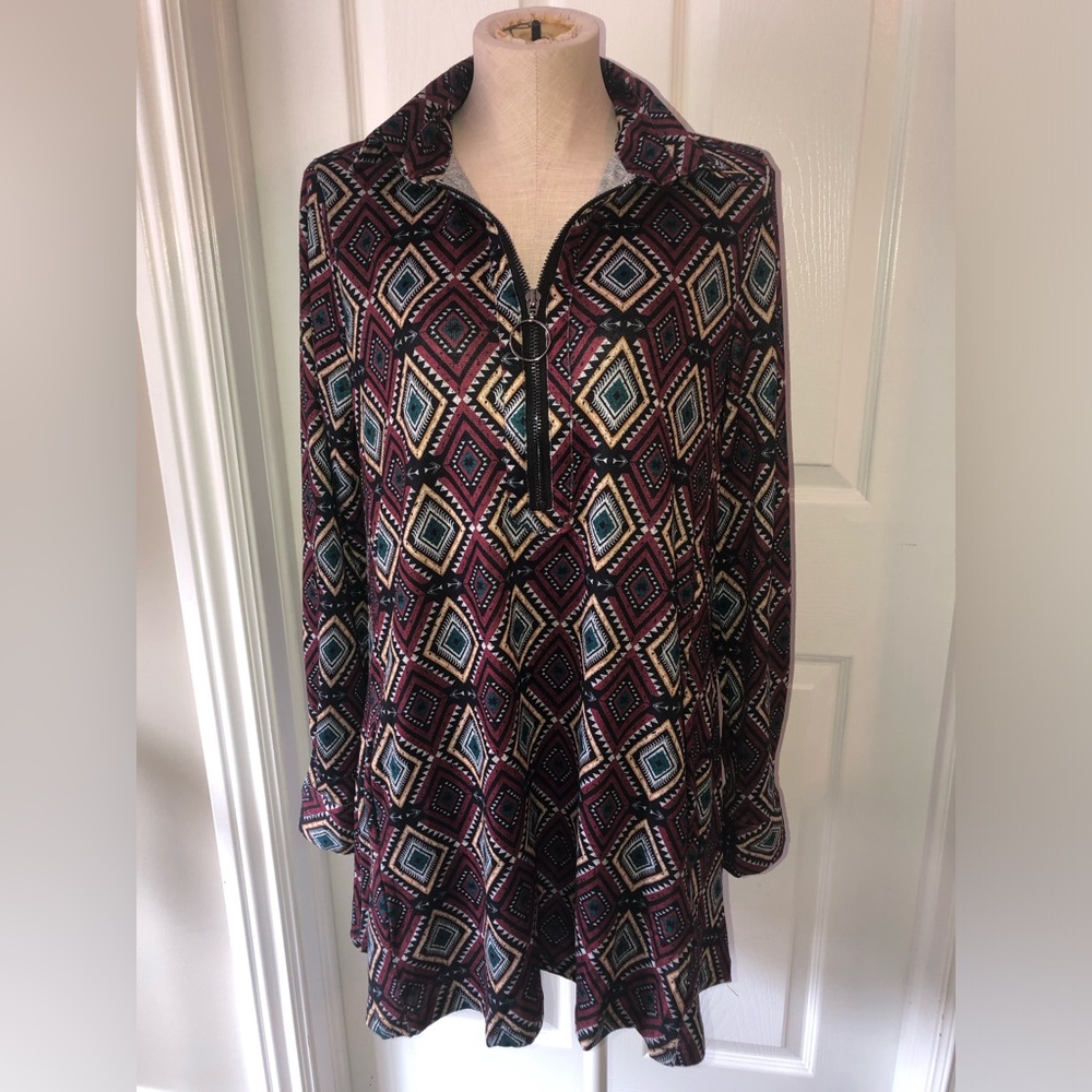 Orange Fashion Village Multicolour Geometric Women's Tunic